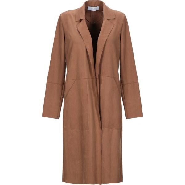 manteaux Kaos marron teinte unie