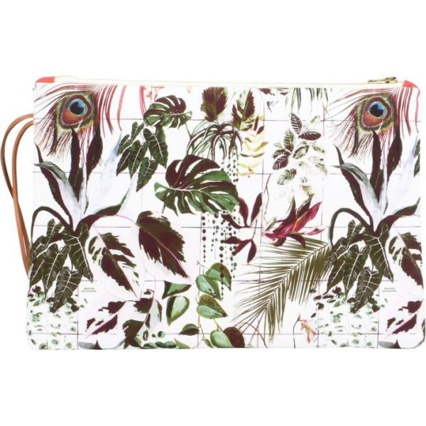 pochette Maison Baluchon blanc à fleurs