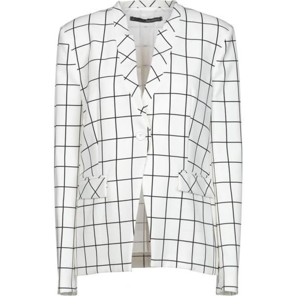 Vestes, blazers et manteaux Annarita N blanc à carreaux