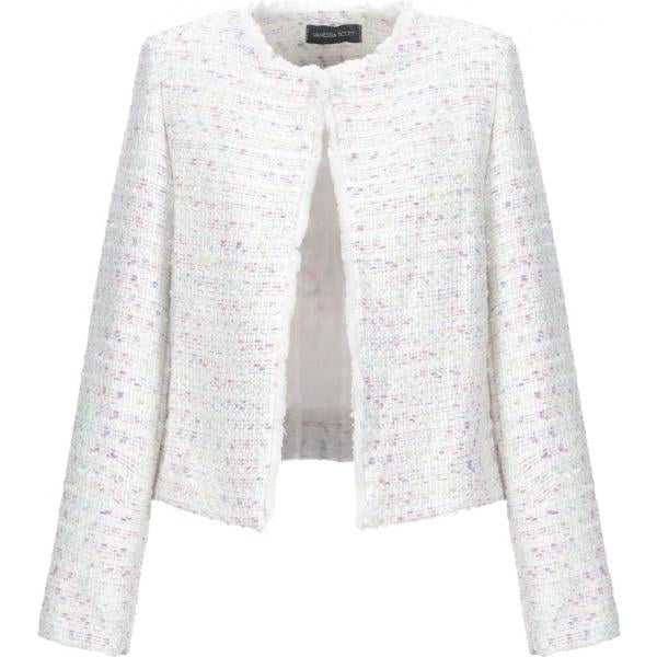 Vestes, blazers et manteaux tweed in poliestere multicolore Vanessa Scott blanc imprimé