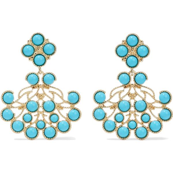 boucles doreilles Kenneth Jay Lane bleu