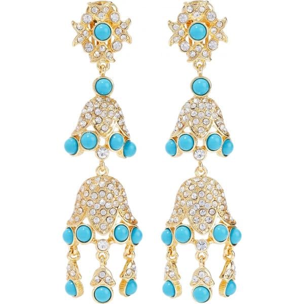 boucles doreilles Kenneth Jay Lane bleu
