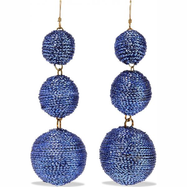 boucles doreilles Kenneth Jay Lane bleu