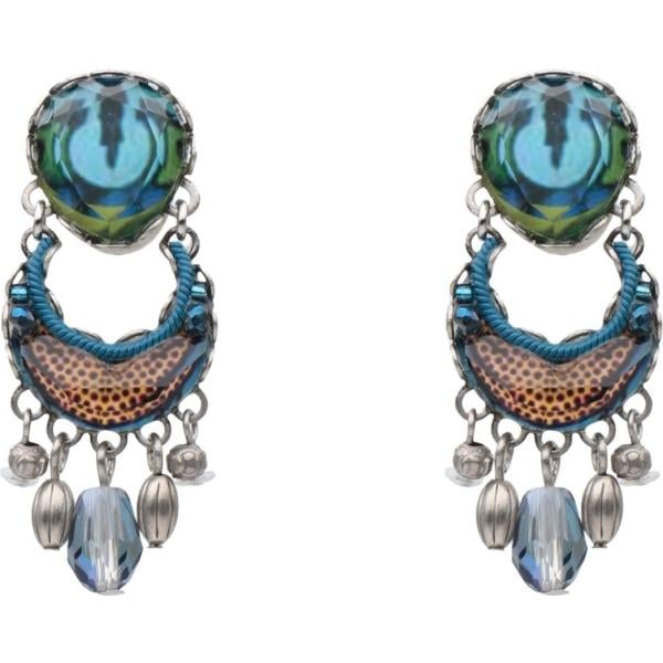 boucles doreilles Ayala Bar bleu