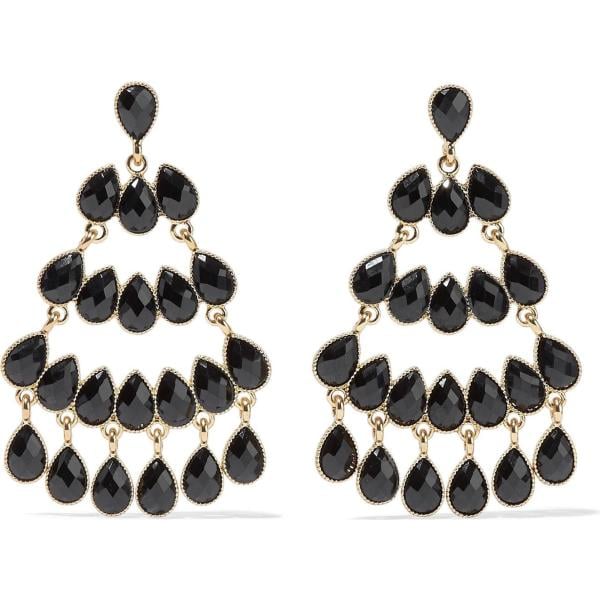 boucles doreilles Kenneth Jay Lane noir