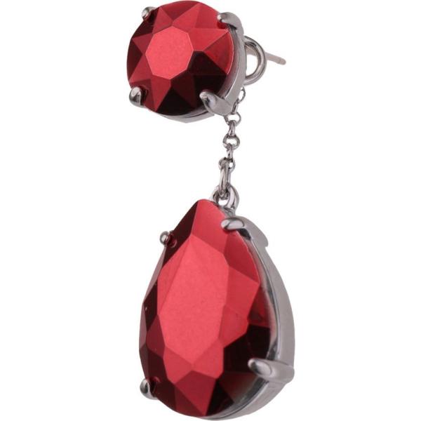 boucles doreilles Ooak rouge