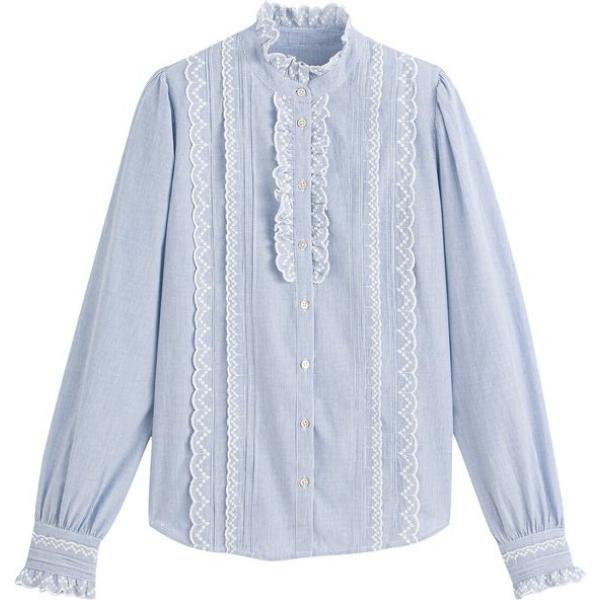 blusas La Redoute Collections violeta de rayas