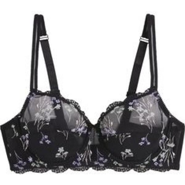 sujetadores La Redoute Collections negro de flores