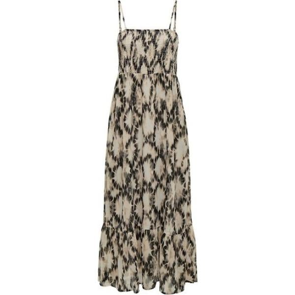 vestidos largos Only marrón con diseños