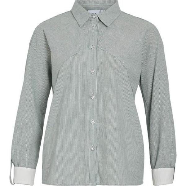 blusas Vila gris de rayas