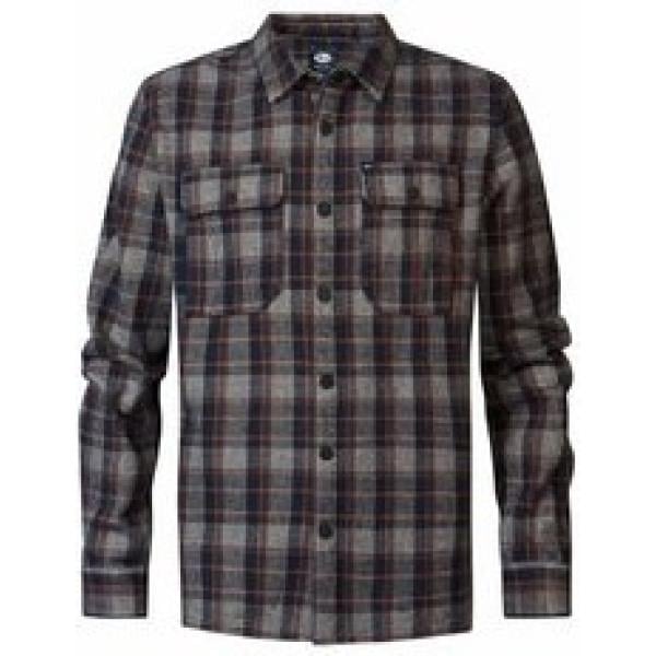camisas Petrol Industries gris de cuadros