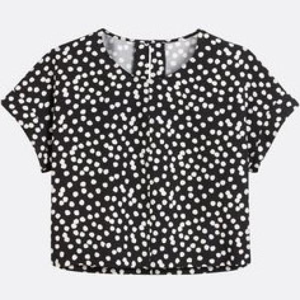 camisas de manga corta La Redoute Collections negro de lunares
