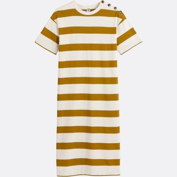 vestidos largos La Redoute Collections marrón de rayas