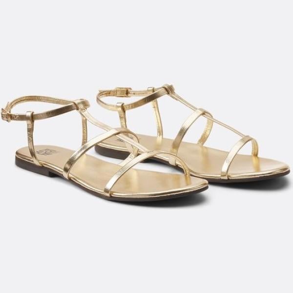 sandalias de piel La Redoute Collections blanco