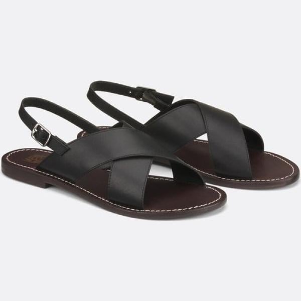 sandalias de piel La Redoute Collections negro