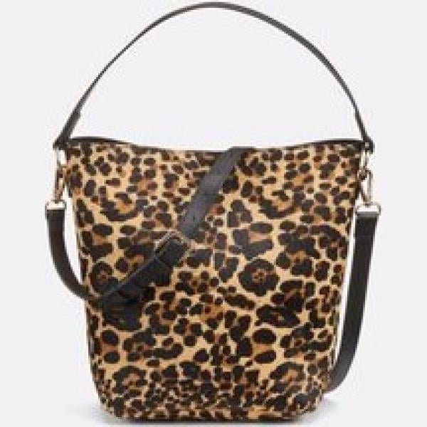 bolsos saco La Redoute Collections negro animalier
