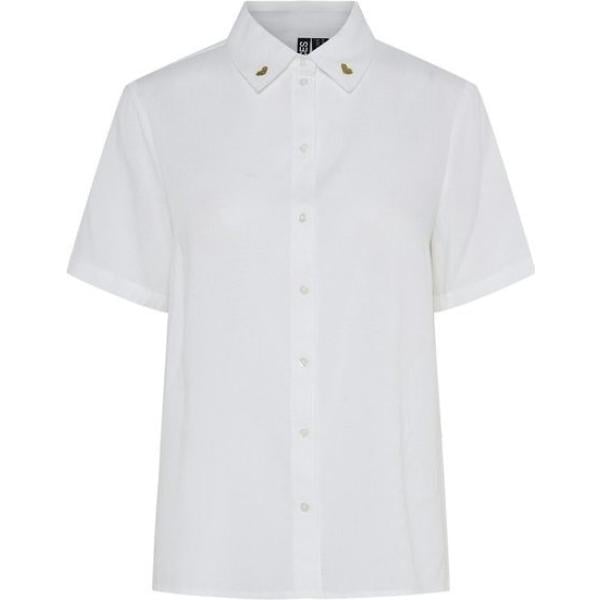 camisas de manga corta Pieces blanco