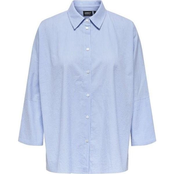 camisas Only azul de rayas