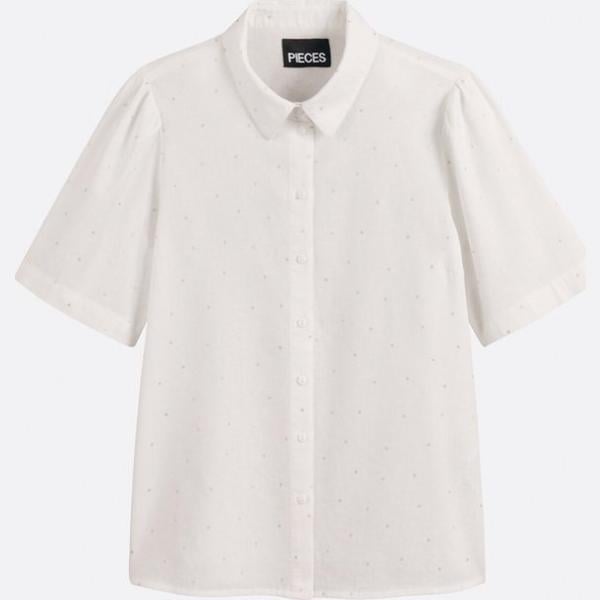 blusas Pieces blanco de lunares