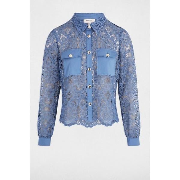 camisas Morgan azul con diseños