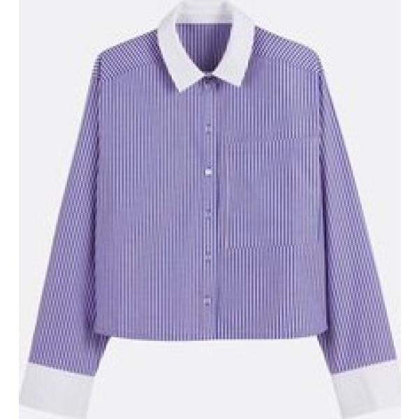 camisas La Redoute Collections violeta de rayas