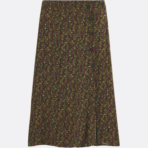 minifaldas La Redoute Collections verde de flores