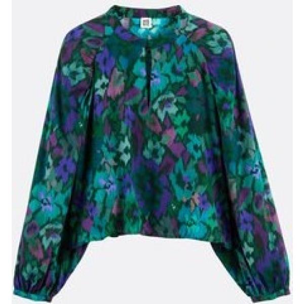camisas La Redoute Collections verde de flores