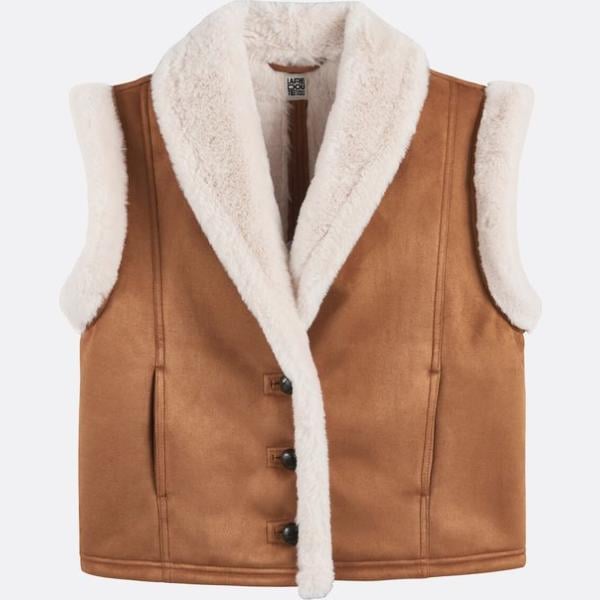 chalecos La Redoute Collections marrón