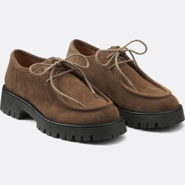 zapatos con cordones La Redoute Collections marrón