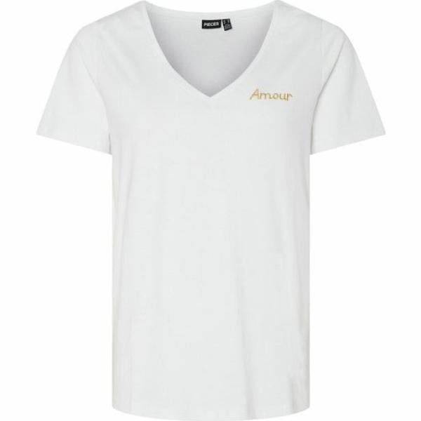 camiseta Pieces blanco