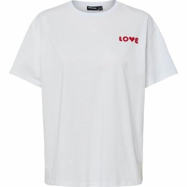 camiseta Pieces blanco