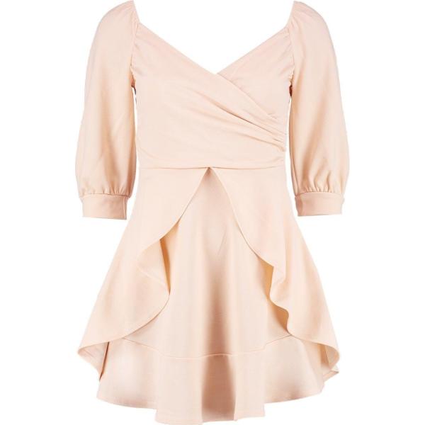 Vestito skater aderente rosa Boohoo rosa