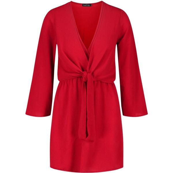 vestidos Boohoo rojo