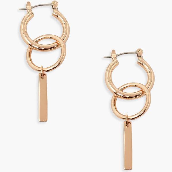 pendientes Boohoo amarillo