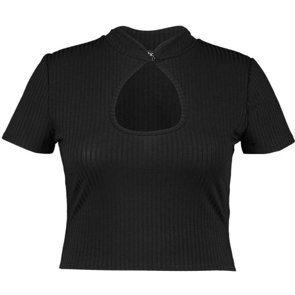 Top pastello Boohoo negro