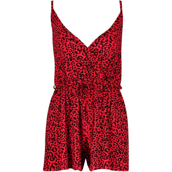 mono corto Boohoo rojo con diseños
