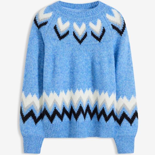 pulls bonprix bleu à rayures