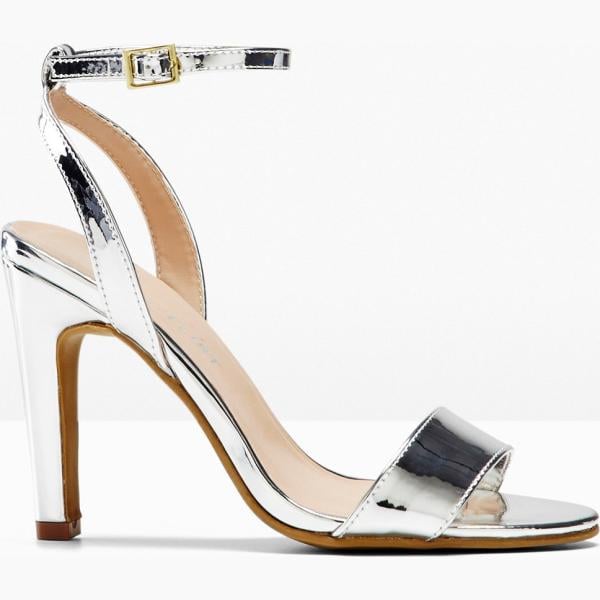 sandales à talon bonprix blanc