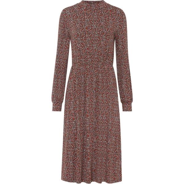 robes mi-longues/au genou bonprix marron imprimé