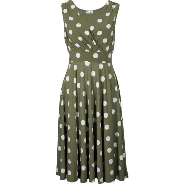 robes longues bonprix blanc à pois