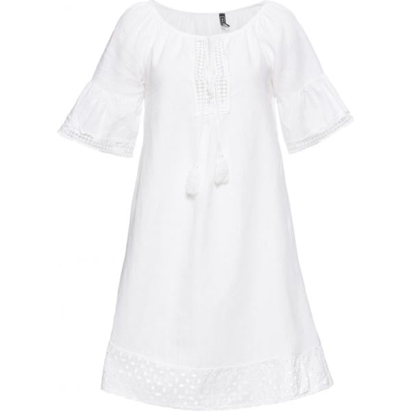 robes mi-longues/au genou bonprix blanc
