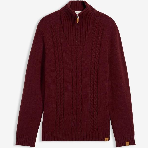 Gros pull homme blanc neige tricoté bonprix