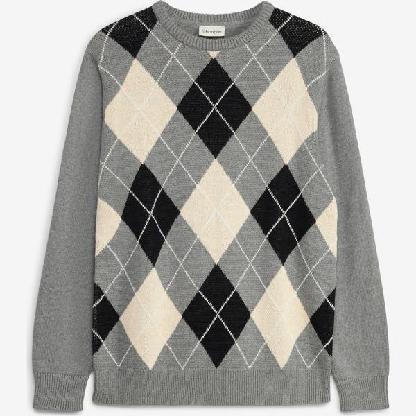 Gros pull homme blanc neige laiton bonprix
