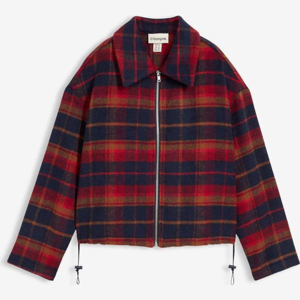 blazers bonprix blanc à carreaux