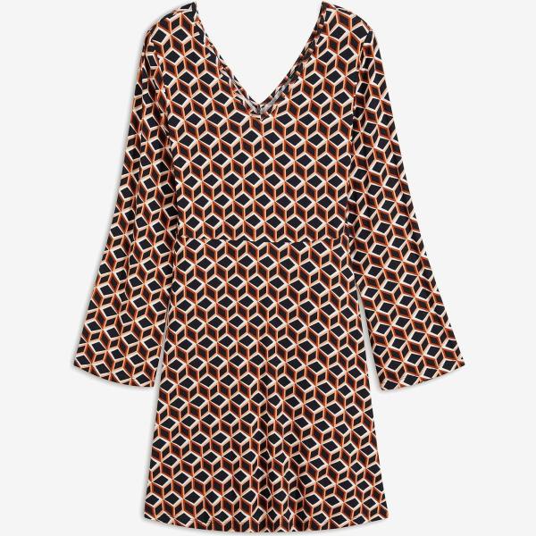 robes bonprix marron imprimé