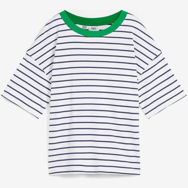 t-shirts bonprix blanc à rayures