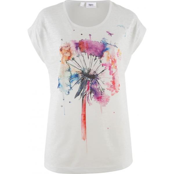 t-shirt bonprix blanc imprimé