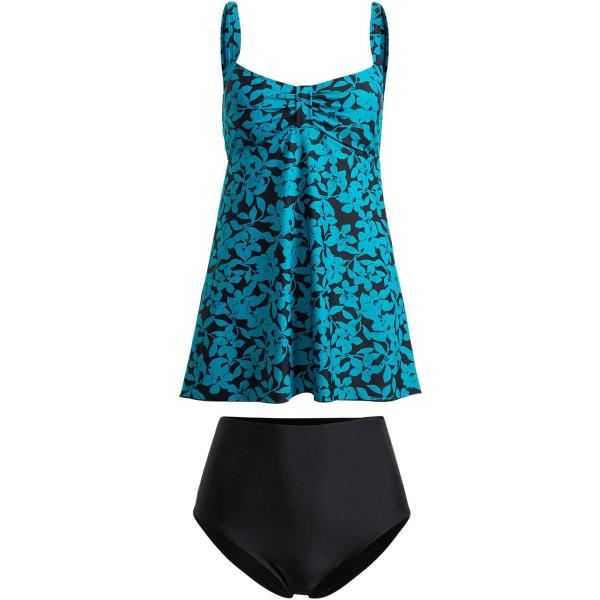 Maillot une pièce femme noir foncé imprimé long bonprix