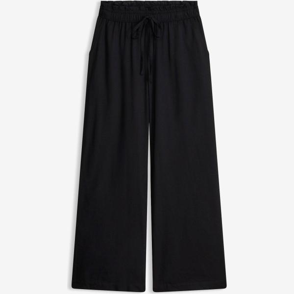 Pantalon large en bas femme noir foncé bonprix