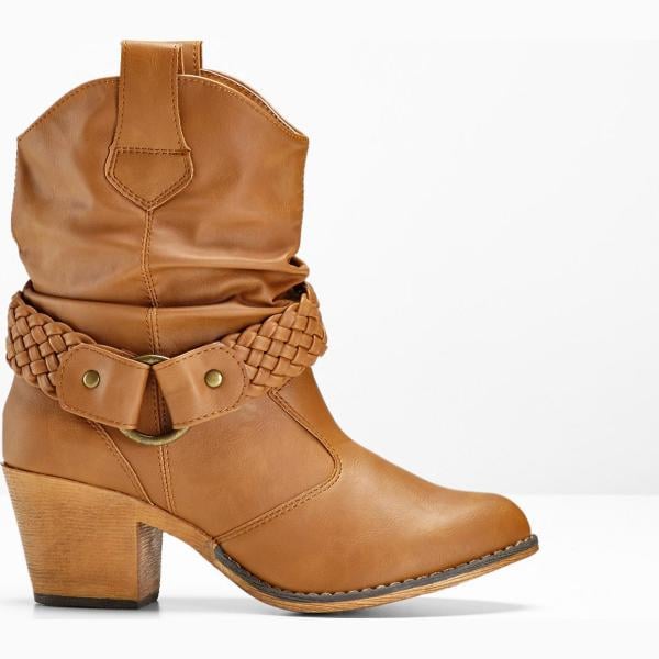 bottines texanes bonprix marron